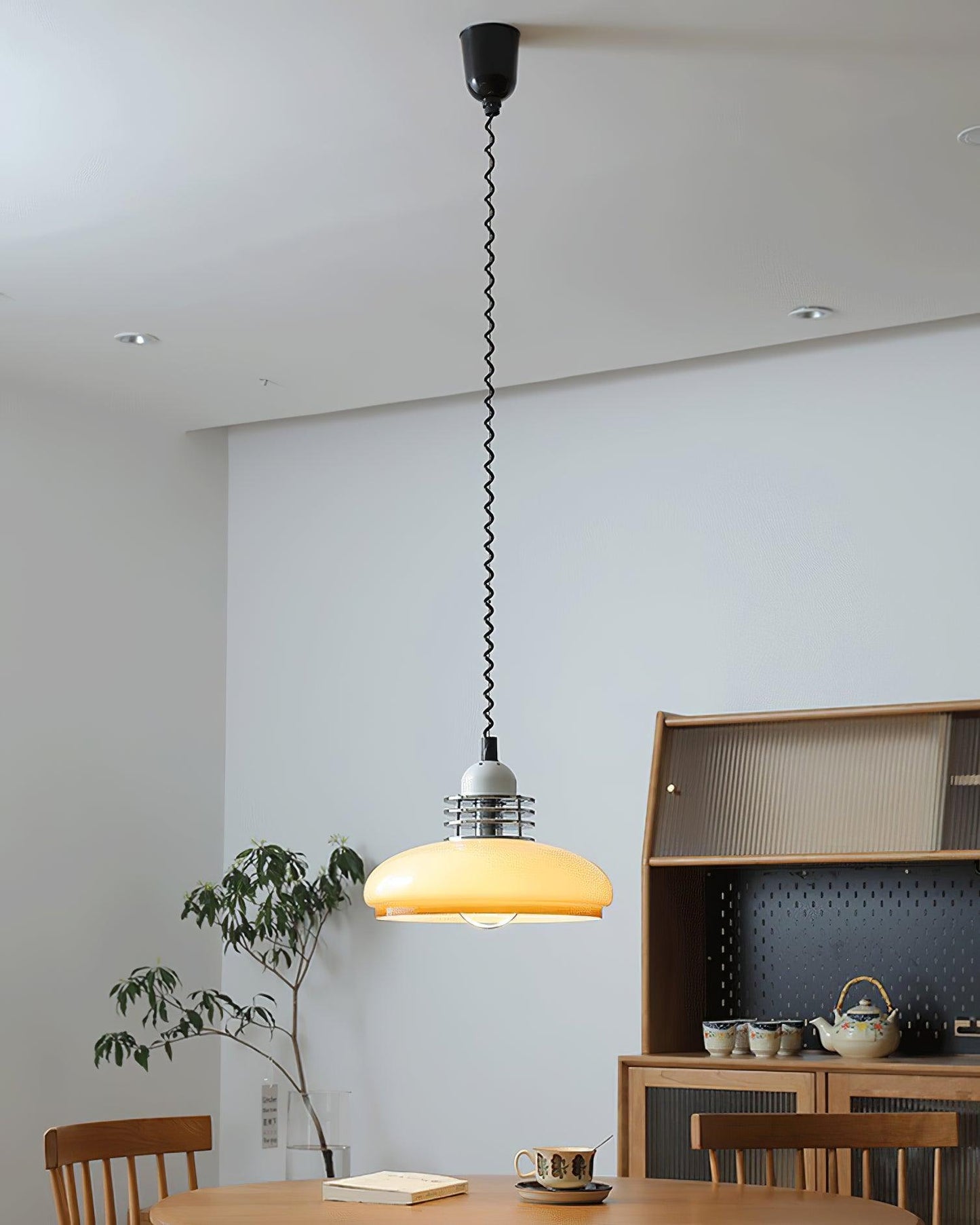 Vistosi Pendant Lamp ∅ 13.8″ x H 9.8″ / Dia 35cm x H 25cm / Chrome & Orange gradient Pendant light