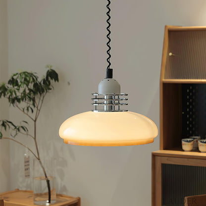 Vistosi Pendant Lamp ∅ 13.8″ x H 9.8″ / Dia 35cm x H 25cm / Chrome & Orange gradient Pendant light