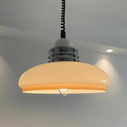 Vistosi Pendant Lamp ∅ 13.8″ x H 9.8″ / Dia 35cm x H 25cm / Chrome & Orange gradient Pendant light
