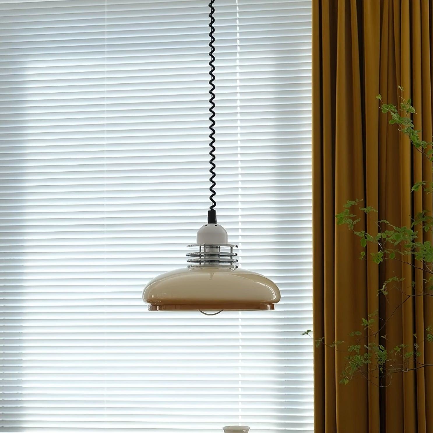 Vistosi Pendant Lamp ∅ 13.8″ x H 9.8″ / Dia 35cm x H 25cm / Chrome & Orange gradient Pendant light