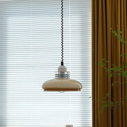 Vistosi Pendant Lamp ∅ 13.8″ x H 9.8″ / Dia 35cm x H 25cm / Chrome & Orange gradient Pendant light