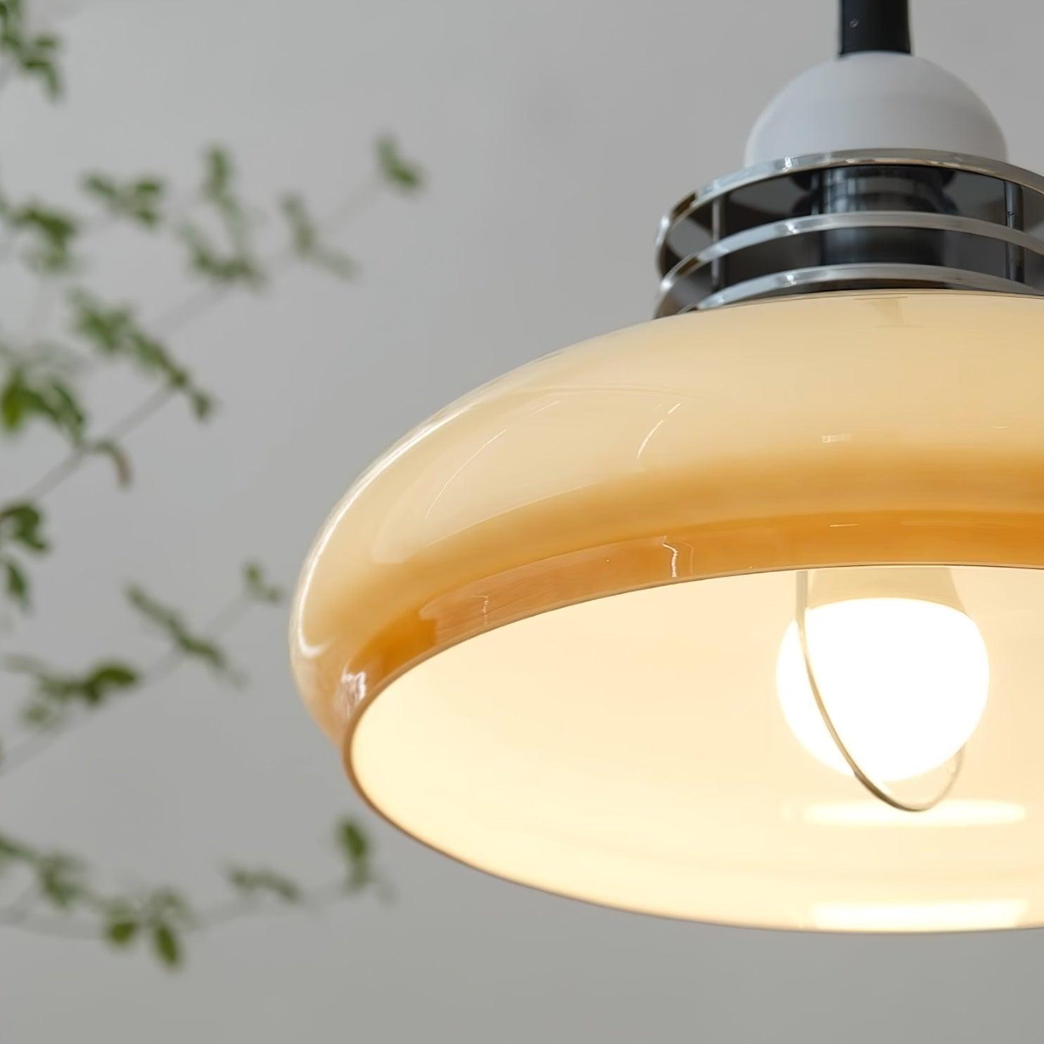 Vistosi Pendant Lamp ∅ 13.8″ x H 9.8″ / Dia 35cm x H 25cm / Chrome & Orange gradient Pendant light