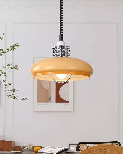 Vistosi Pendant Lamp ∅ 13.8″ x H 9.8″ / Dia 35cm x H 25cm / Chrome & Orange gradient Pendant light