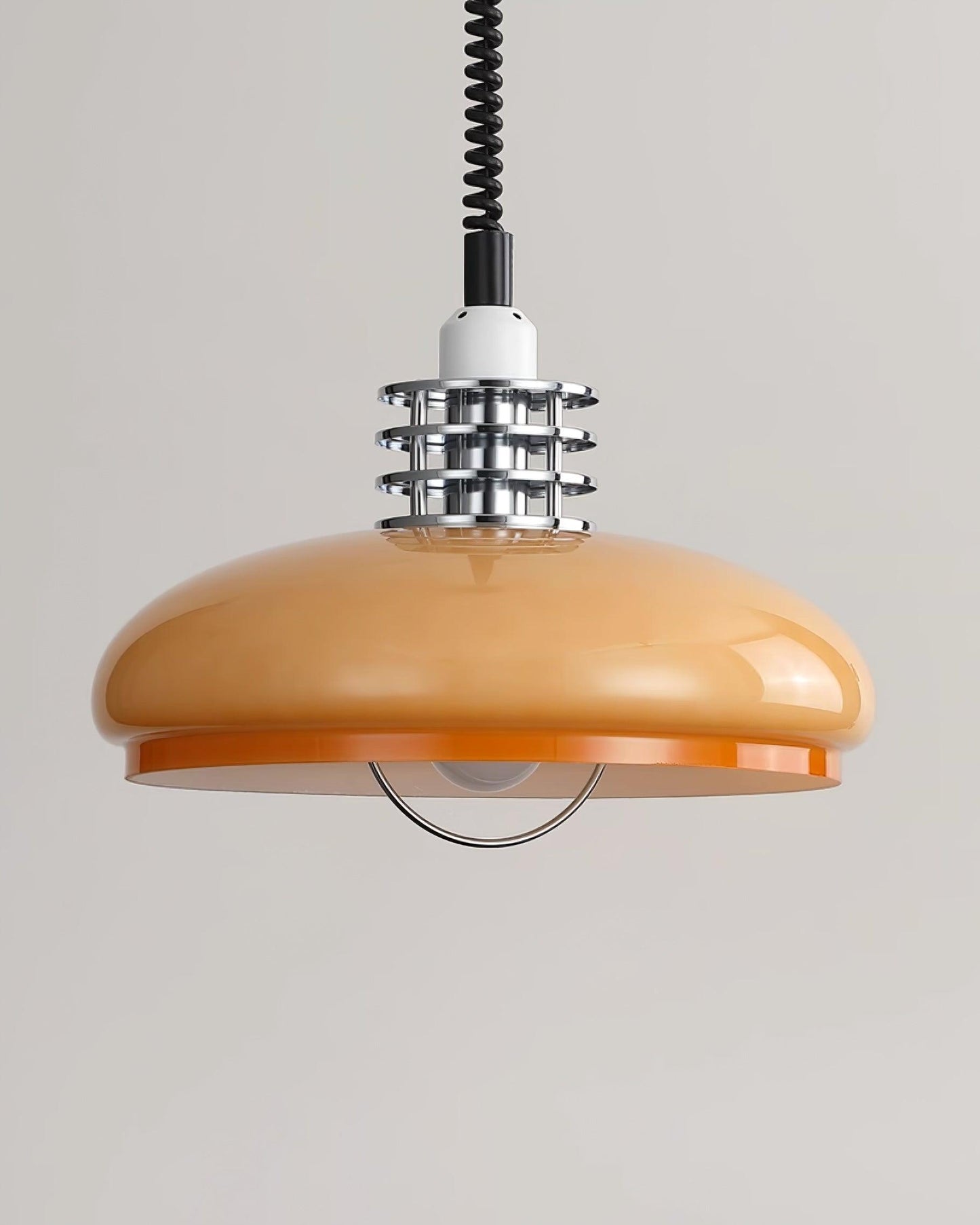 Vistosi Pendant Lamp ∅ 13.8″ x H 9.8″ / Dia 35cm x H 25cm / Chrome & Orange gradient Pendant light