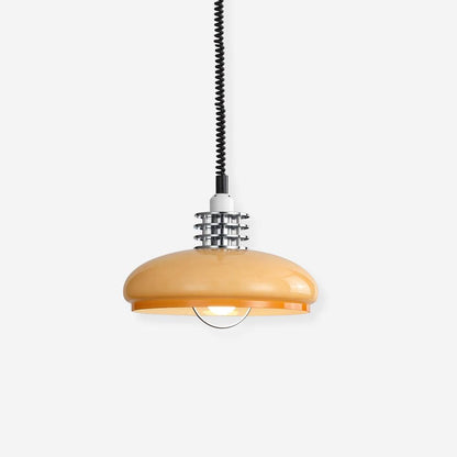 Vistosi Pendant Lamp ∅ 13.8″ x H 9.8″ / Dia 35cm x H 25cm / Chrome & Orange gradient Pendant light
