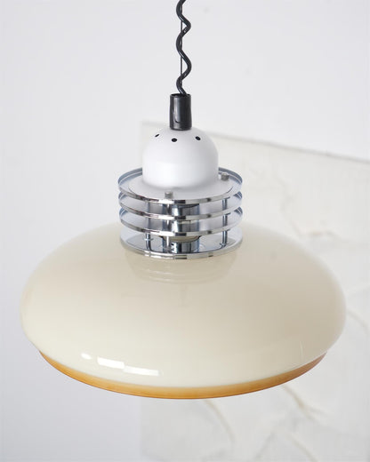 Vistosi Pendant Lamp ∅ 13.8″ x H 9.8″ / Dia 35cm x H 25cm / Chrome & Orange gradient Pendant light