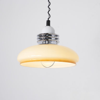 Vistosi Pendant Lamp ∅ 13.8″ x H 9.8″ / Dia 35cm x H 25cm / Chrome & Orange gradient Pendant light