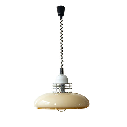 Vistosi Pendant Lamp ∅ 13.8″ x H 9.8″ / Dia 35cm x H 25cm / Chrome & Orange gradient Pendant light