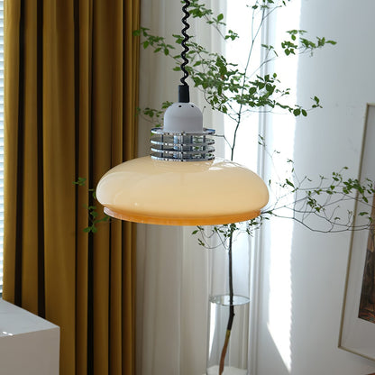 Vistosi Pendant Lamp ∅ 13.8″ x H 9.8″ / Dia 35cm x H 25cm / Chrome & Orange gradient Pendant light