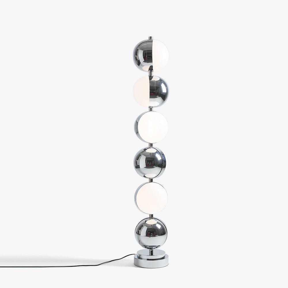 Vloer Floor Lamp ∅ 24″ x H 47.2″ / Dia 22cm x H 146cm (Power: ~40W) / Chrome (Warm light) / US plug Floor lamp
