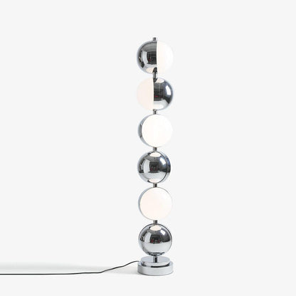 Vloer Floor Lamp ∅ 24″ x H 47.2″ / Dia 22cm x H 146cm (Power: ~40W) / Chrome (Warm light) / US plug Floor lamp