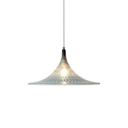 Vortex Pendant Light ∅ 15.7″ x H 9.8″ / Chrome & Blue Pendant light