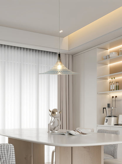Vortex Pendant Light ∅ 15.7″ x H 9.8″ / Chrome & Blue Pendant light
