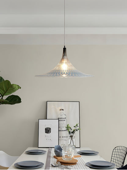 Vortex Pendant Light ∅ 15.7″ x H 9.8″ / Chrome & Blue Pendant light