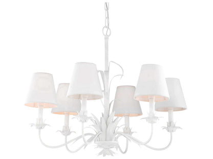Wildwood 6-Light Fontana Chandelier with White Shades