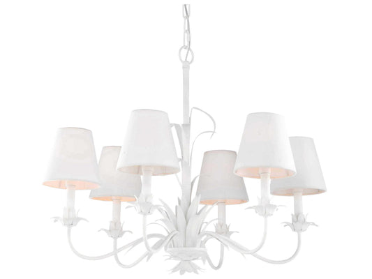 Wildwood 6-Light Fontana Chandelier with White Shades