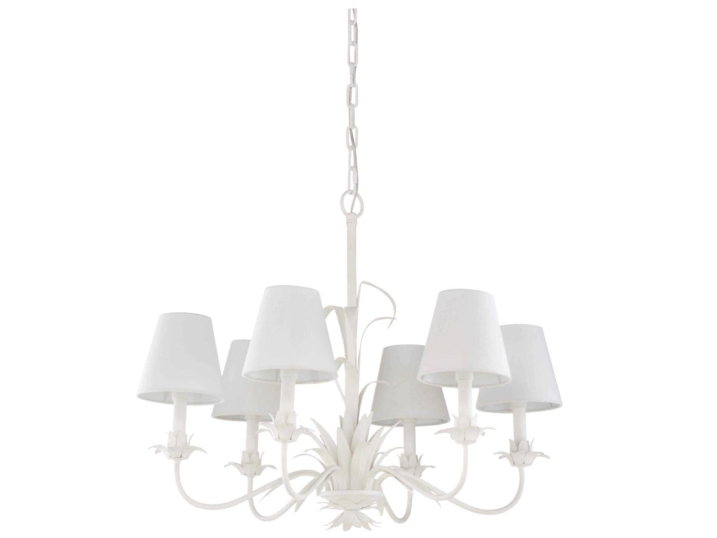 Wildwood 6-Light Fontana Chandelier with White Shades