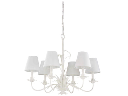 Wildwood 6-Light Fontana Chandelier with White Shades