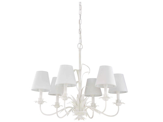 Wildwood 6-Light Fontana Chandelier with White Shades