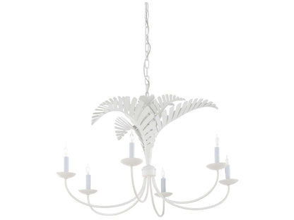 Wildwood Royal Palm 6-Light Tole Chandelier in White
