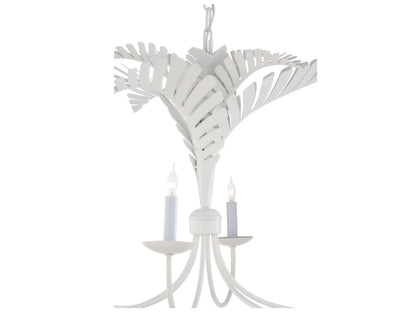 Wildwood Royal Palm 6-Light Tole Chandelier in White