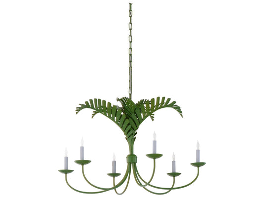 Wildwood Meg Braff Collection Royal Palm 6-Light Chandelier in Spring Green