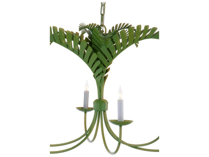 Wildwood Meg Braff Collection Royal Palm 6-Light Chandelier in Spring Green