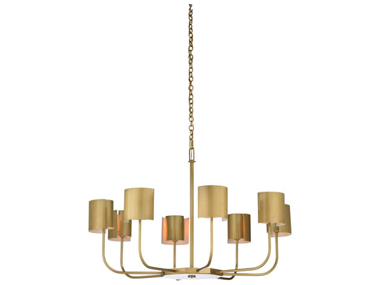 Wildwood 8-Light Castle Yard Chandelier in Antique Brass