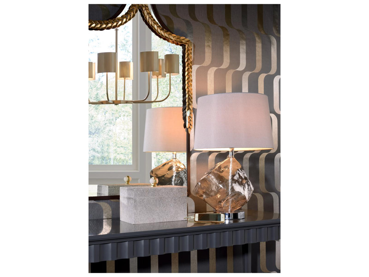 Wildwood 8-Light Castle Yard Chandelier in Antique Brass
