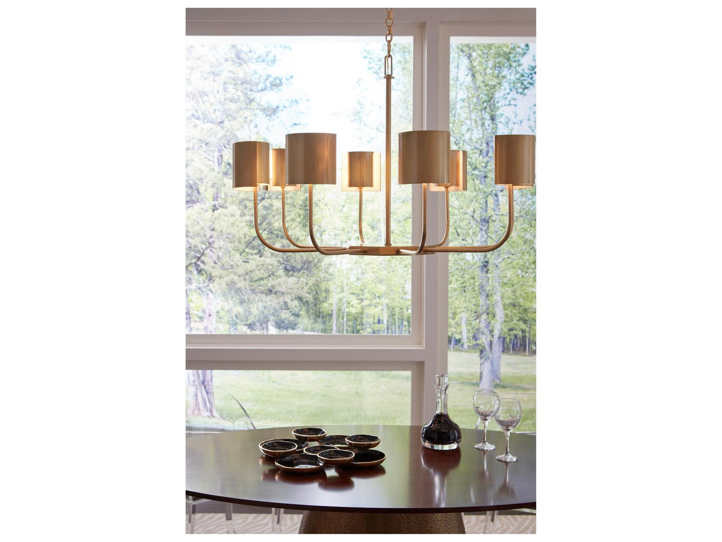 Wildwood 8-Light Castle Yard Chandelier in Antique Brass