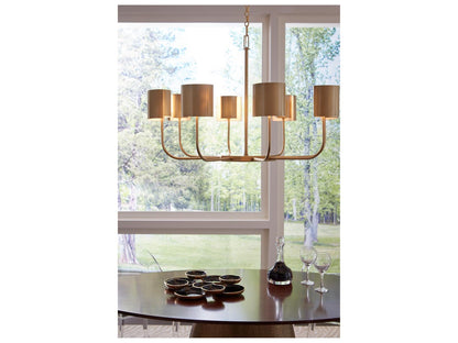 Wildwood 8-Light Castle Yard Chandelier in Antique Brass