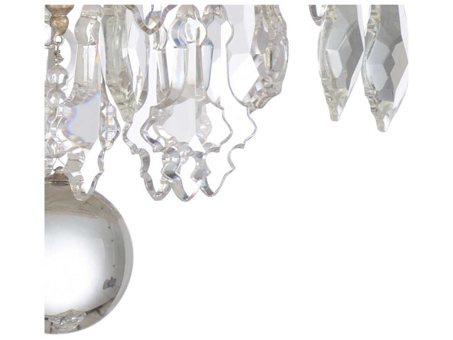 Wildwood 8-Light Versailles Chandelier in Antique Silver Leaf with Clear Crystals