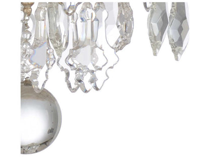 Wildwood 8-Light Versailles Chandelier in Antique Silver Leaf with Clear Crystals
