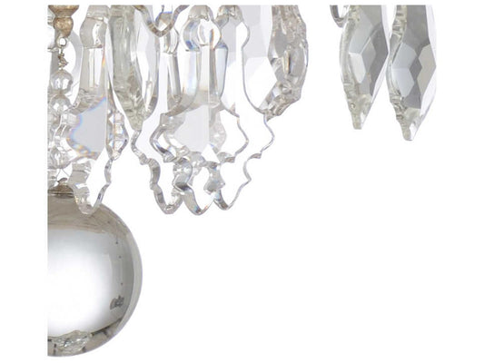 Wildwood 8-Light Versailles Chandelier in Antique Silver Leaf with Clear Crystals