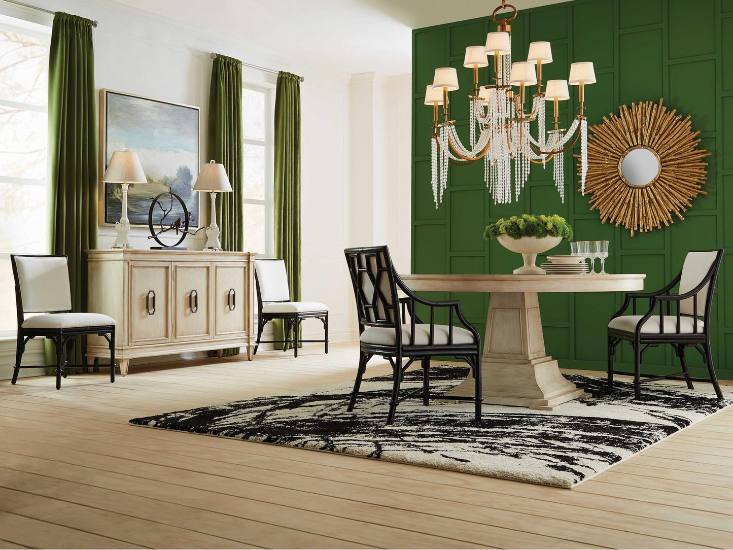 Wildwood Mackie 9-Light Chandelier in Antique Brass with Glass Beads