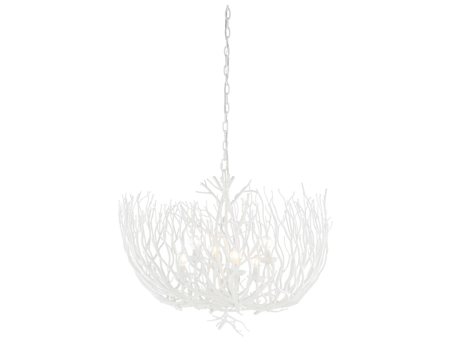 Wildwood 6-Light Cora Lee Chandelier in White Cast Iron