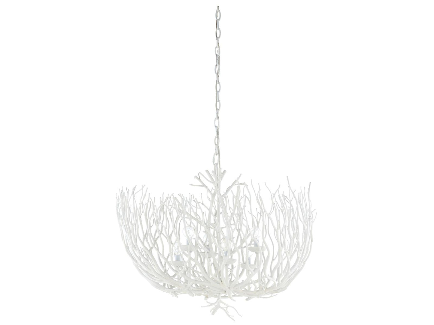 Wildwood 6-Light Cora Lee Chandelier in White Cast Iron