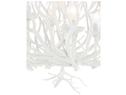 Wildwood 6-Light Cora Lee Chandelier in White Cast Iron
