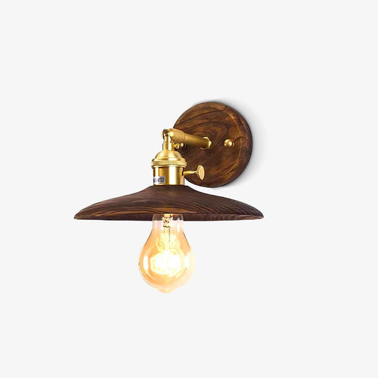 Walnut Flared Wall Light Wall lamp