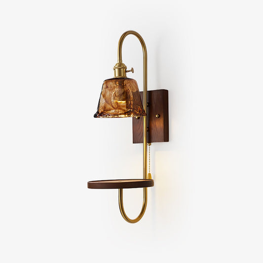 Walnut Shelf Sconce Wall lamp