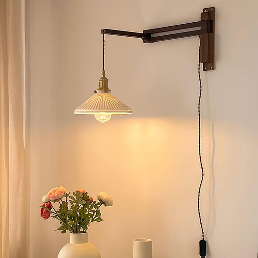 Walnut Swing Arm Wall Lamp Wall lamp