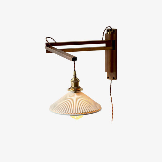 Walnut Swing Arm Wall Lamp Wall lamp