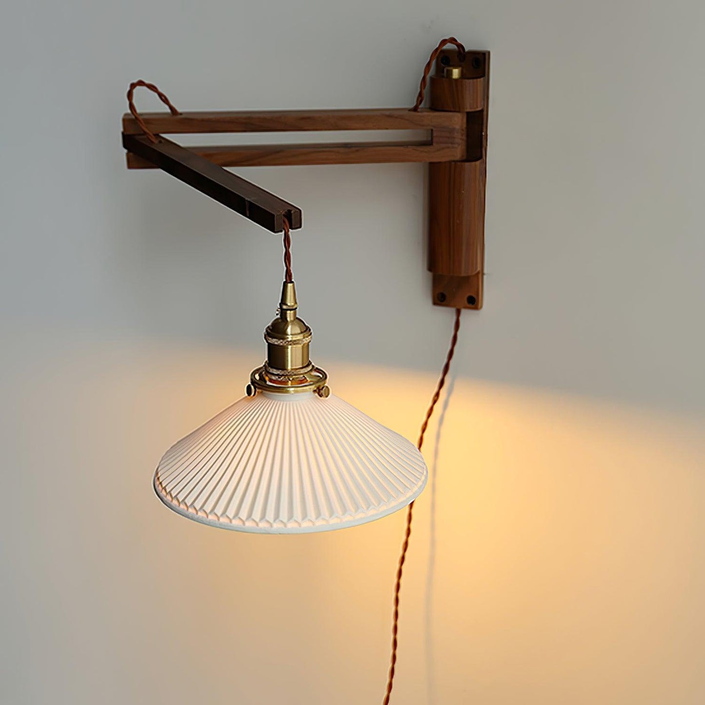 Walnut Swing Arm Wall Lamp Wall lamp