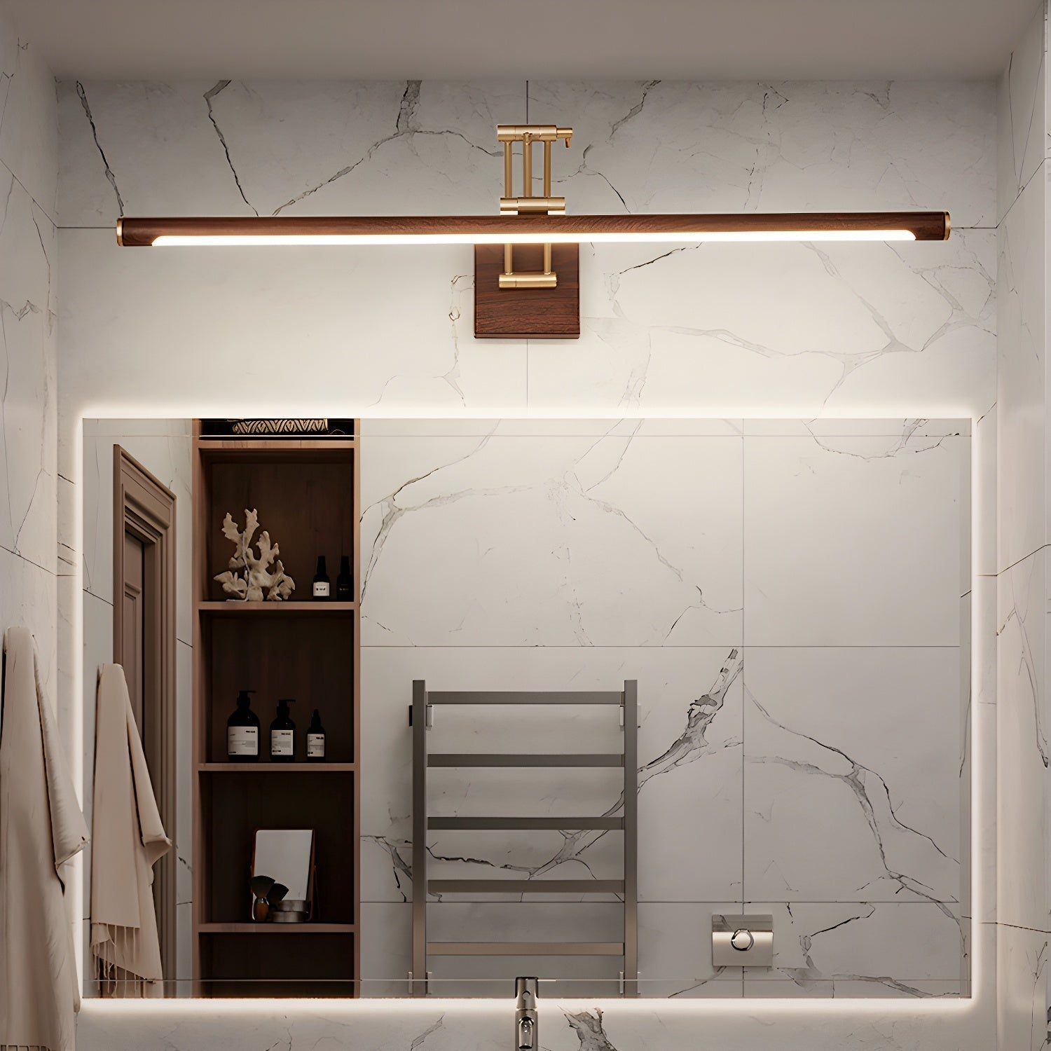 Walnut Color Linear Adjustable Wall Light Wall lamp