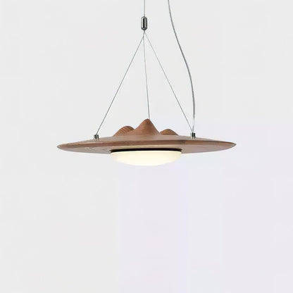 Wanderer Pendant Lamp ∅ 11.8″ x H 11.8″ / Wood Color / Warm Light Pendant light
