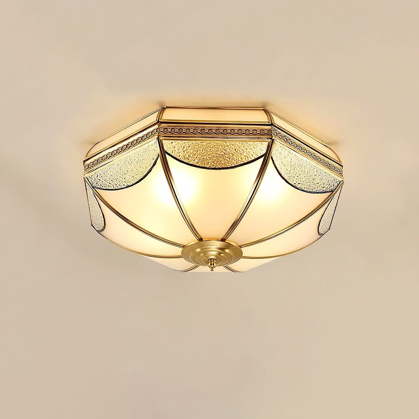 Warehouse Dome Shape Ceiling Lamp ∅ 17.7″ x H 7.1″ / Brass Ceiling lamp