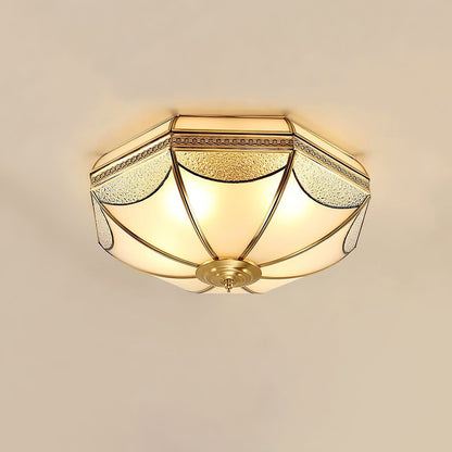 Warehouse Dome Shape Ceiling Lamp ∅ 17.7″ x H 7.1″ / Brass Ceiling lamp