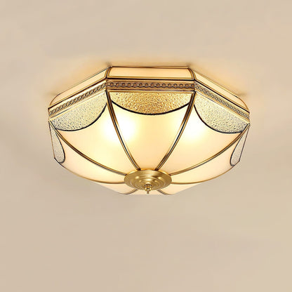 Warehouse Dome Shape Ceiling Lamp ∅ 23.6″ x H 7.5″ / Brass Ceiling lamp