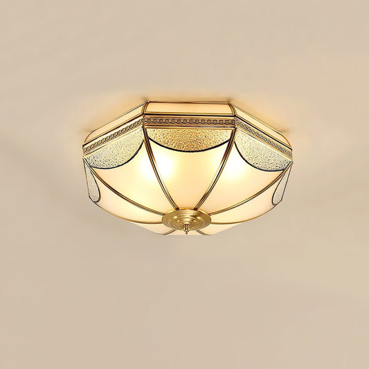 Warehouse Dome Shape Ceiling Lamp ∅ 13.8″ x H 7.1″ / Brass Ceiling lamp