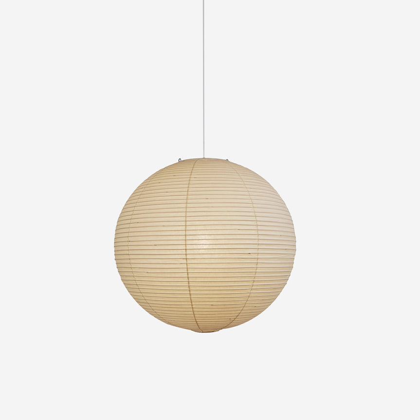 Washi Paper A Pendant Lamp ∅ 19.7″ x H 18.9″ / Dia 50cm x H 48cm / White Lampshade & White Cable 1001 Pendant light